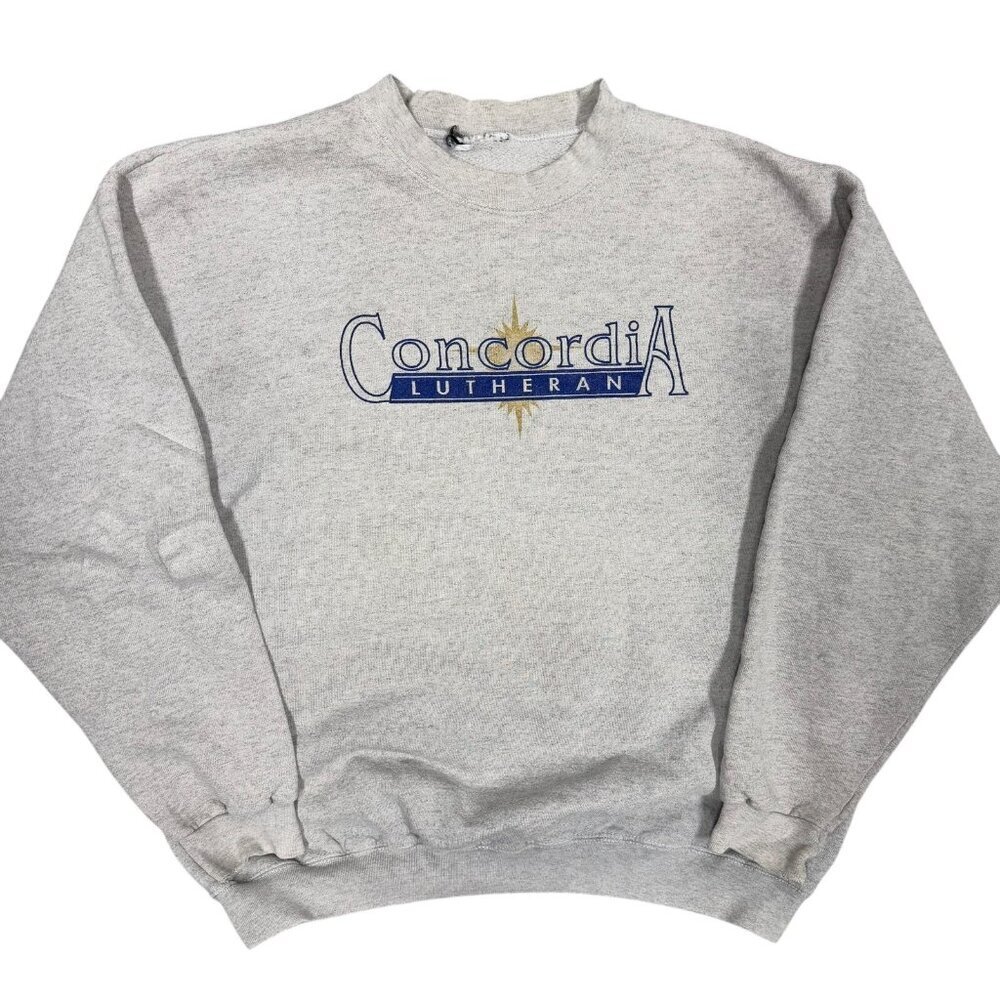 Vintage 1980s Concordia Lutheran Church Graphic Sweatshirt Large